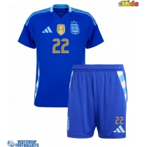 Argentina Lautaro Martinez #22 Replica Away Minikit Copa America 2024 Short Sleeve (+ pants)